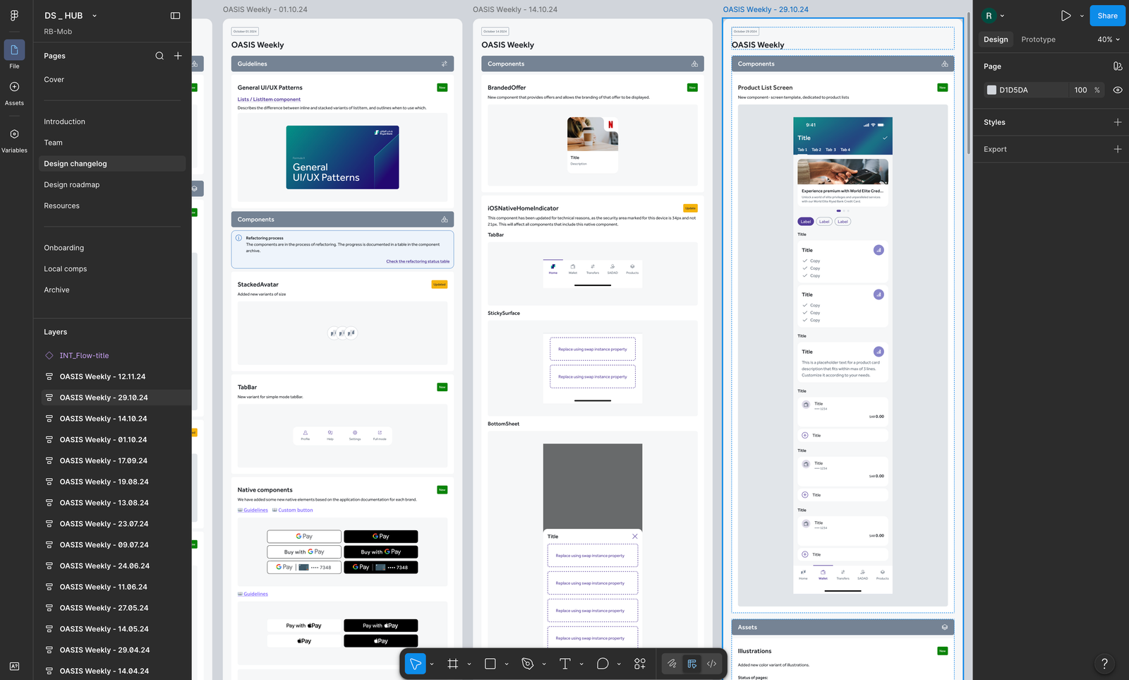 OASIS DS — HUB & Changelog